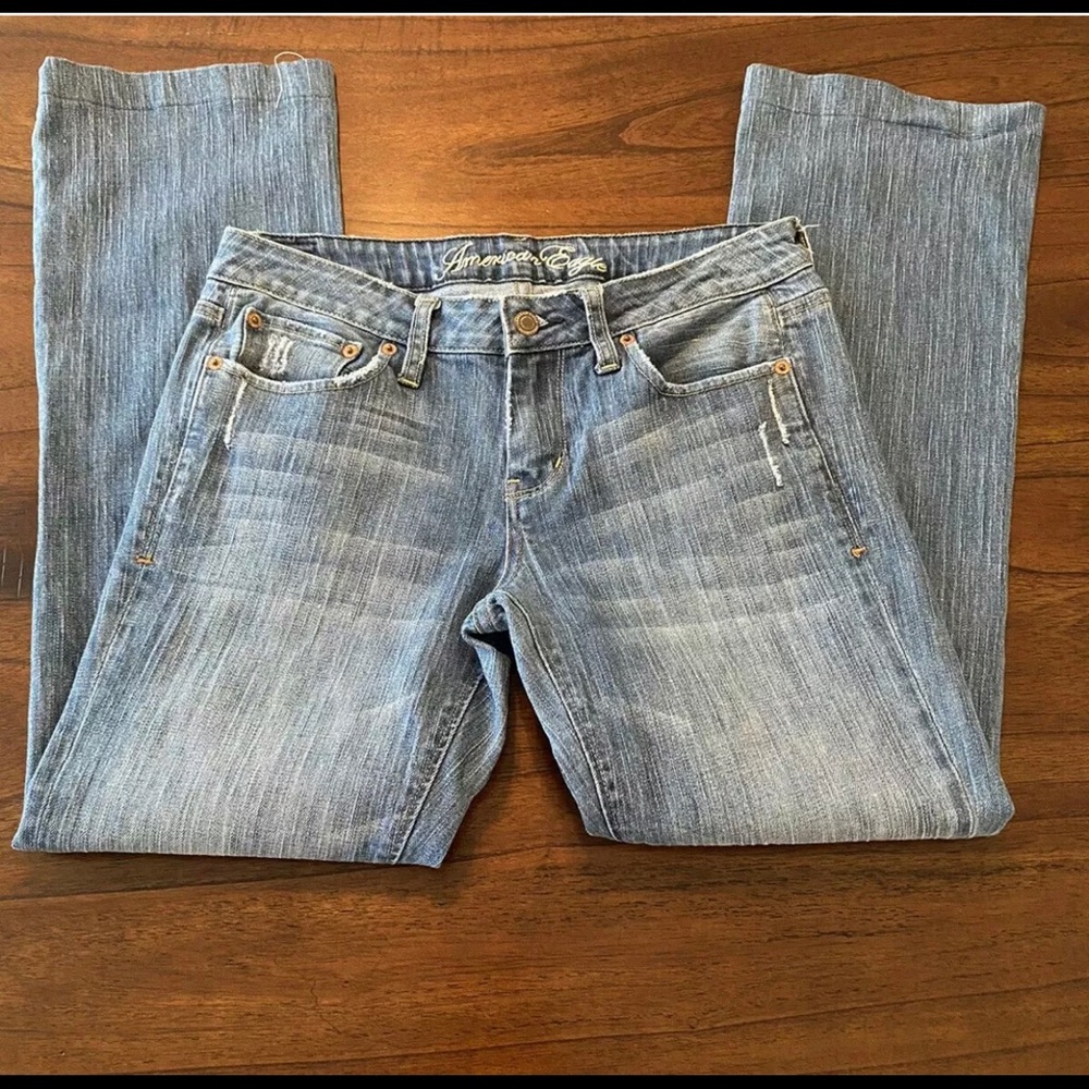 American Eagle Size 6 Stretch Denim Blue Jeans